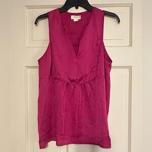 Anthropologie Maeve Magenta Silk Sleeveless Top 🩷